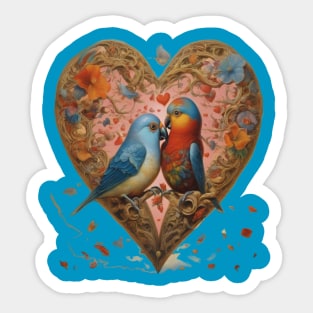 Galentines day and Valentine’s Day lovebirds cementing their friendship on Galentines day with a cuddle Sticker